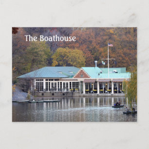 Carte Postale Le Boathouse dans le parc, photo d'automne