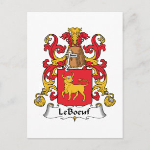 Carte Postale Le Boeuf Family Crest