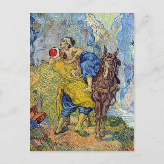 Carte Postale Le bon samaritain par Vincent Willem van Gogh (Devant)
