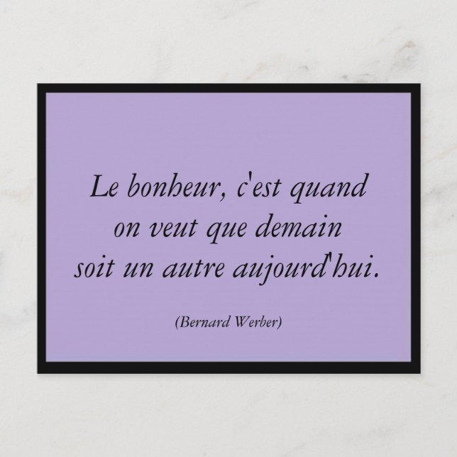 Carte Postale Le bonheur (Devant)