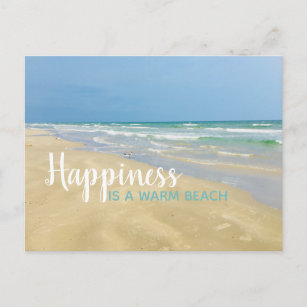 Carte Postale Le bonheur est une plage chaude