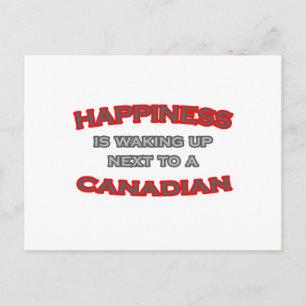 Carte Postale Le bonheur se réveille à côté d'un Canadien