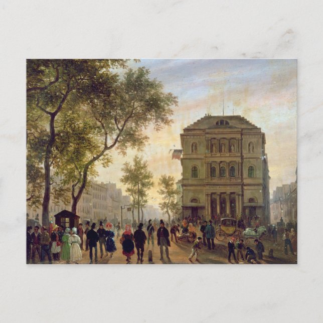 Carte Postale Le boulevard Saint-Martin et le théâtre de (Devant)