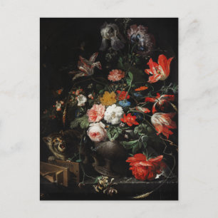 Carte Postale Le Bouquet Renversé par Abraham Mignon