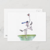 Carte Postale le bowler - cricket, tony fernandes (Devant / Derrière)