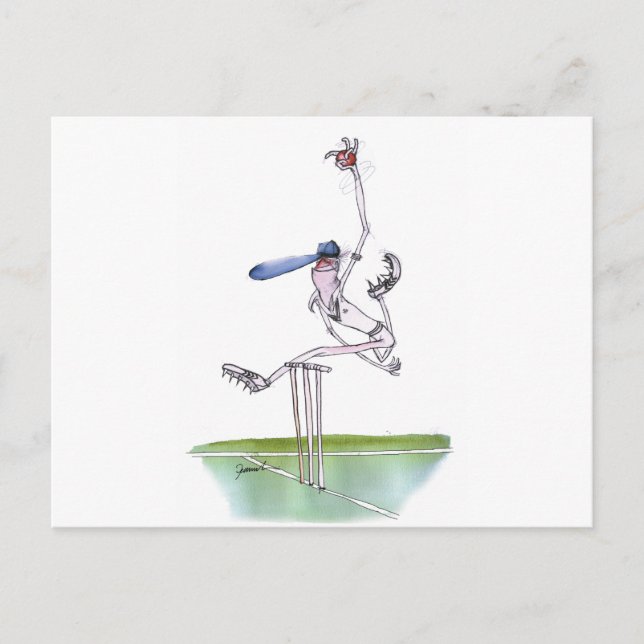 Carte Postale le bowler - cricket, tony fernandes (Devant)