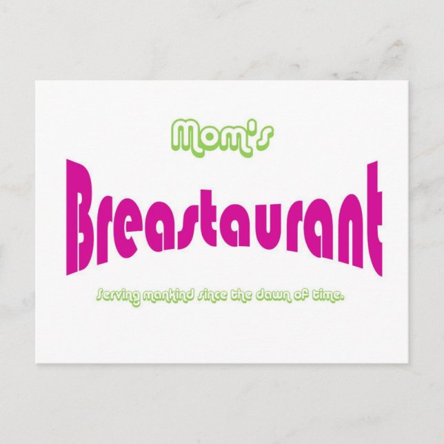 Carte Postale Le Breastaurant de maman (Devant)