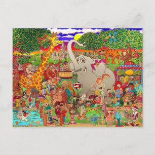 Carte Postale Le Bronx Zoo déchaîné