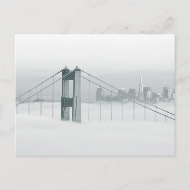 Carte Postale Le brouillard envahit la baie de San Francisco 2 (Devant)
