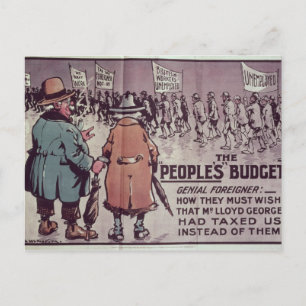 Carte Postale Le budget du peuple", 1909