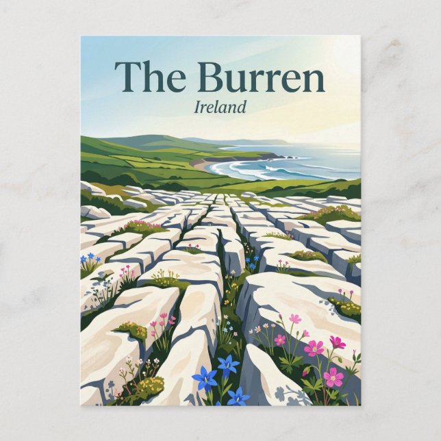 Carte Postale Le Burren Irlande (Devant)