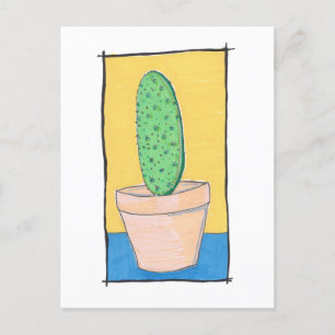 Carte Postale Le cactus - dessin original - poire épineuse - art