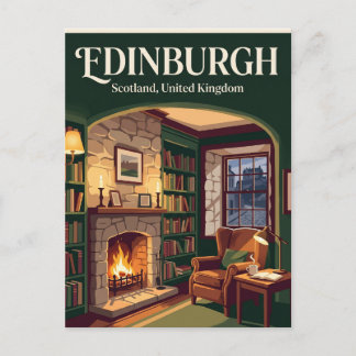 Carte Postale Le Café de la Librairie Cobblestone Royaume-Uni