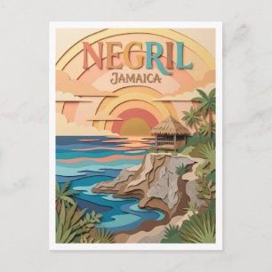 Carte Postale Le café de Rick à Sunset Cliffs Negril Jamaïque