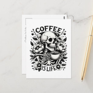 Carte Postale Le café est la vie