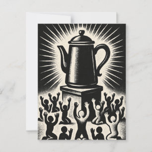 Carte Postale Le Café Est Ma Religion - Adorer Le Café