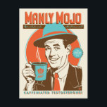 Carte Postale Le café Manly Mojo<br><div class="desc">Le groupe Anderson Design est un studio d'extraction à Nashville, au Tennessee. Founder Joel Anderson et son équipe d'artistes talentueux louent les créateurs d'artistes de classification. ADG prints are often mistaken for vintage posters created in the early to mid-20th Century. That’s because Anderson Design Group goes to great lengths to...</div>