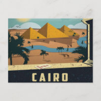Le Caire Égypte ancienne Pyramides Voyage rétro vi