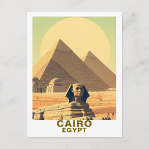 Carte Postale Le Caire Egypte Pyramides & Sphinx Voyage