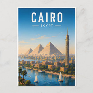 Carte Postale Le Caire Égypte Ville Ancienne Voyage