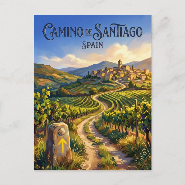Carte Postale Le Camino de Santiago Espagne (Devant)