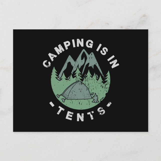Carte Postale Le Camping Est Dans Les Tentes (Devant)
