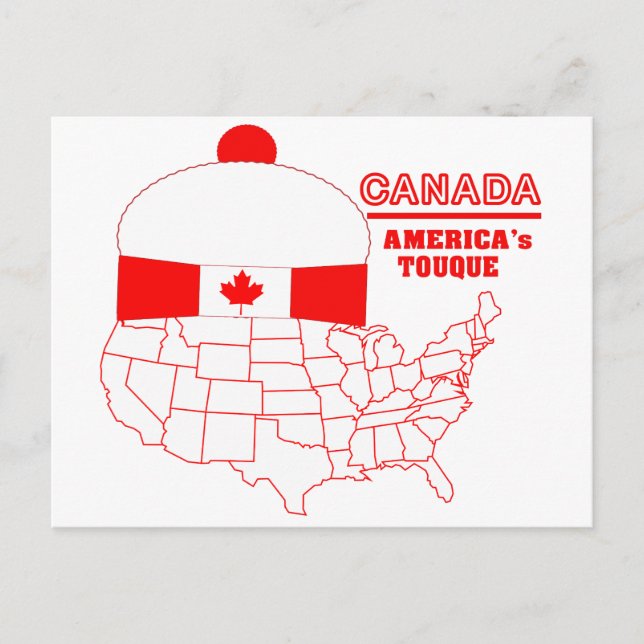 Carte Postale Le Canada - Le Tuque Cool de l'Amérique (Devant)