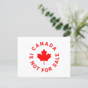 Carte Postale Le Canada n'est pas à vendre typographie de la feu
