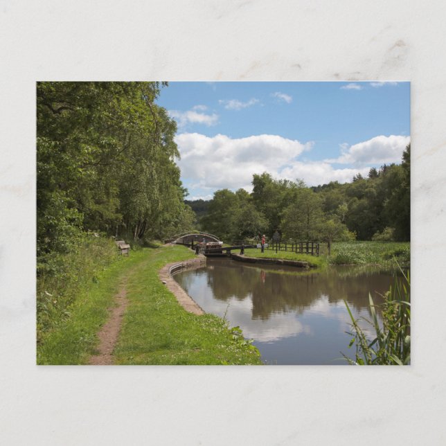 Carte Postale Le canal de Caldon Cheddleton  Staffordshire (Devant)