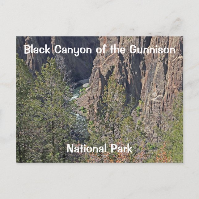 Carte Postale Le canyon noir du parc national Gunnison (Devant)