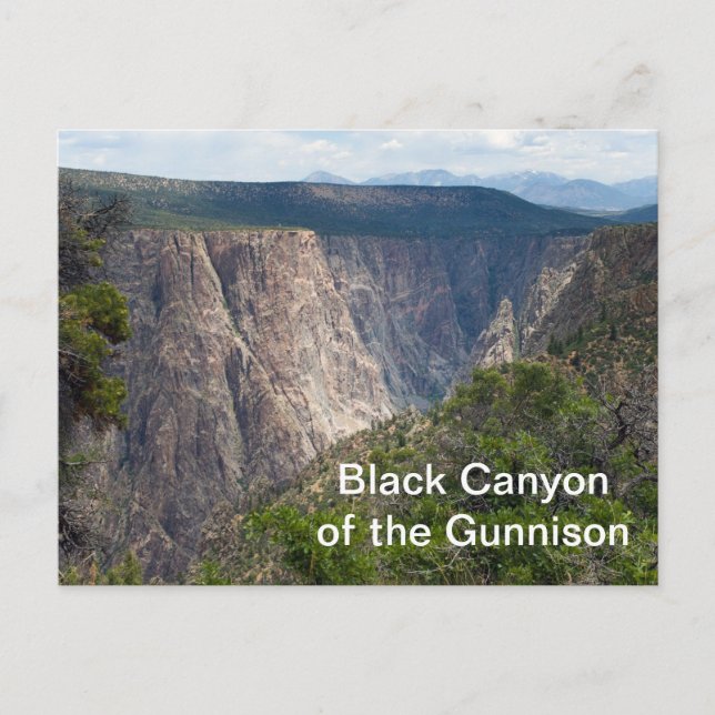 Carte Postale Le canyon noir du parc national Gunnison (Devant)