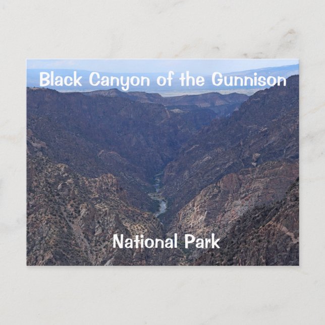 Carte Postale Le canyon noir du parc national Gunnison (Devant)