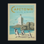 Carte Postale Le Cap, Afrique du Sud<br><div class="desc">Anderson Design Group est une société d'illustration et de conception de pointe située à Nashville,  au Tennessee. Founder Joel Anderson Directives Team of talented artists to create original poster art that looks like classic vintage publicité prints from the 1920s to the 1960s.</div>
