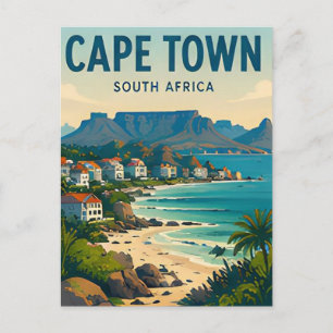 Carte Postale Le Cap Afrique du Sud Table Mountain Vue sur l'océ