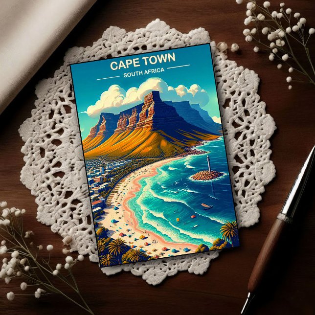 Carte Postale Le Cap - Afrique du Sud Voyage Rétro (Créateur téléchargé)