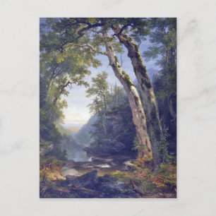 Carte Postale Le catskill, le paysage forestier, l'huile sur toi