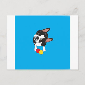Carte Postale Le cavalier du Boston Terrier