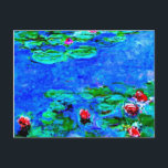 Carte Postale Le célèbre tableau de Monet, Water Lilies (vue mac<br><div class="desc">La célèbre peinture de Monet,  Water Lilies (vue macro) carte postale. VIRGINIA5050,  produits et cadeaux personnalisés à www.zazzle.com/virginia5050*,  PaulKleeGiftShop et InternationalGifts.</div>