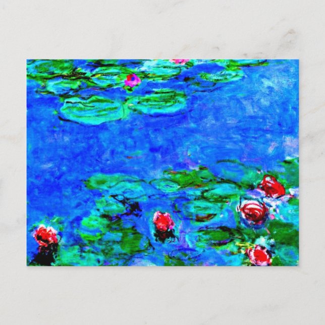 Carte Postale Le célèbre tableau de Monet, Water Lilies (vue mac (Devant)