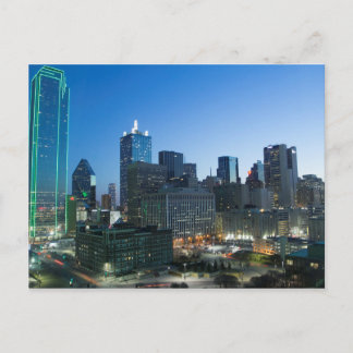 Carte Postale Le centre-ville de Dallas, Texas, tôt le matin.