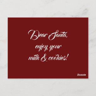 Carte Postale Le cerf de Noël "Cher Père Noël"