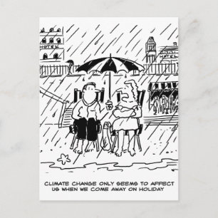 Carte Postale Le changement climatique affecte les vacances