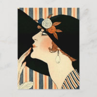 « Le Chapeau Noir » Art Déco de George Barbier