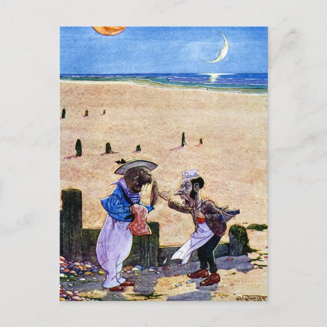 Carte Postale Le charpentier et le Walrus - Alice au pays des me (Devant)