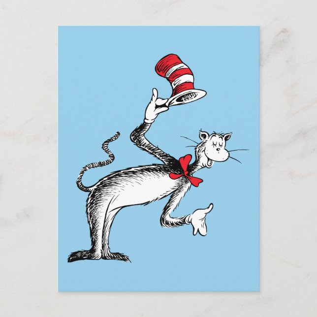 Carte Postale Le Chat Chapeauté S'incline (Devant)