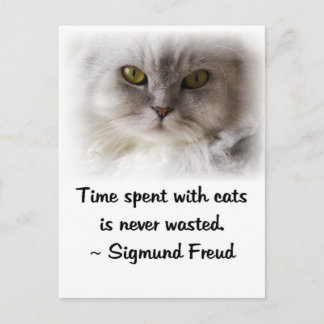 Carte Postale Le chat de Freud