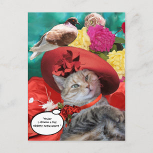 CARTE POSTALE LE CHAT DE LA PRINCESSE TATUS WITH RED A ET DOVE