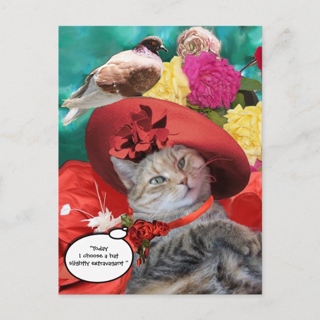 CARTE POSTALE LE CHAT DE LA PRINCESSE TATUS WITH RED A ET DOVE (Devant)