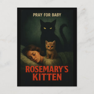 Carte Postale Le Chat de Rosemary – Parodie de Chat d'Horreur Vi