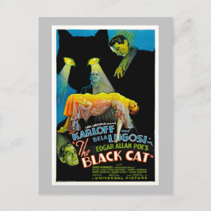 Carte Postale Le chat noir (poster de film vintage)